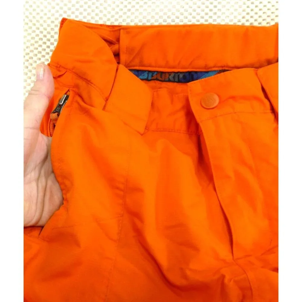 Burton Youth Orange Snow Pants US 14/16 EU 18-155 Durable Adjustable Waist Insul